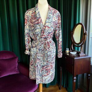 Roytex for Modern Living Vintage Paisley Robe, Dressing Gown